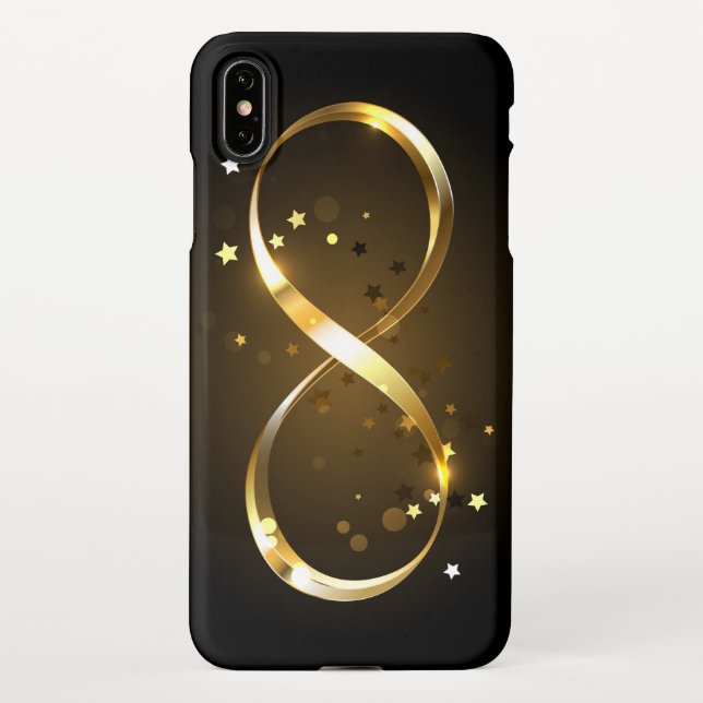 Golden Infinity Symbol iPhone Hülle (Rückseite)
