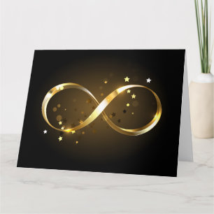 Golden Infinity Symbol Karte