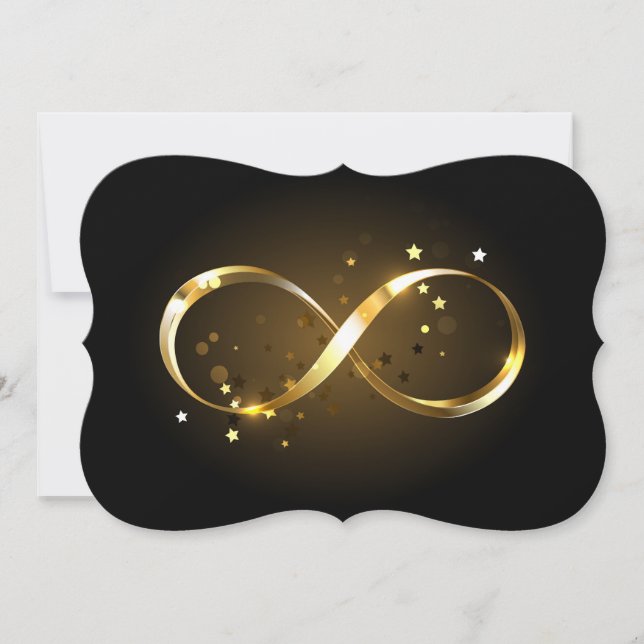 Golden Infinity Symbol Karte (Vorderseite)