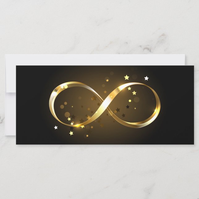 Golden Infinity Symbol Karte (Vorderseite)