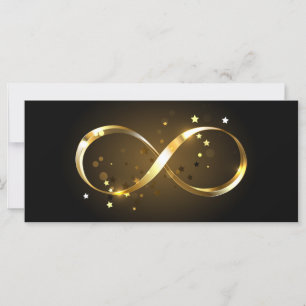 Golden Infinity Symbol Karte