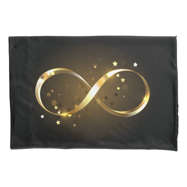 Golden Infinity Symbol Kissenbezug (Vorderseite)