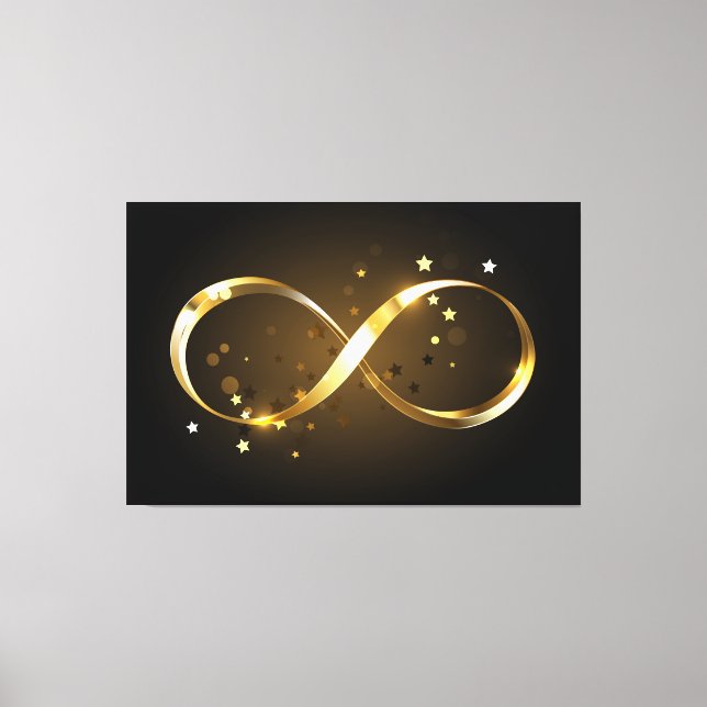 Golden Infinity Symbol Leinwanddruck (Vorderseite)