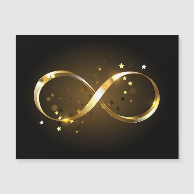 Golden Infinity Symbol Magneteinladung (Vorderseite)
