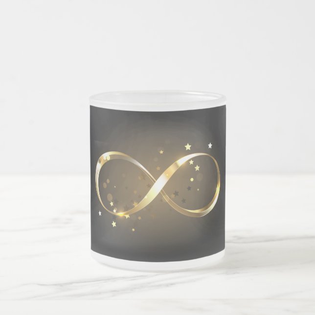 Golden Infinity Symbol Mattglastasse (Mittel)