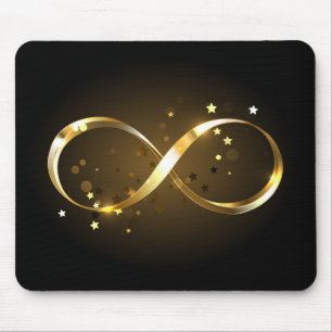 Golden Infinity Symbol Mousepad