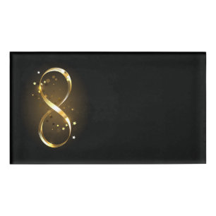Golden Infinity Symbol Namenschild