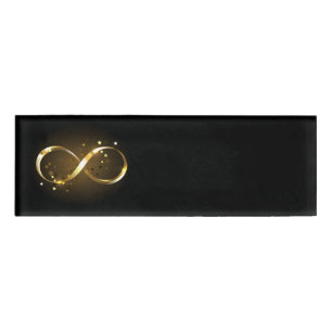 Golden Infinity Symbol Namenschild