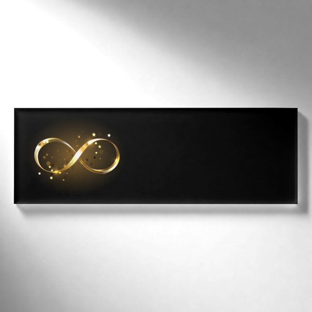 Golden Infinity Symbol Namenschild (Vorderseite)