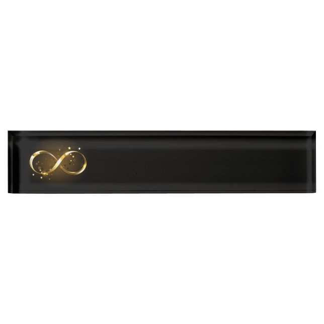Golden Infinity Symbol Namensplakette (Vorderseite)