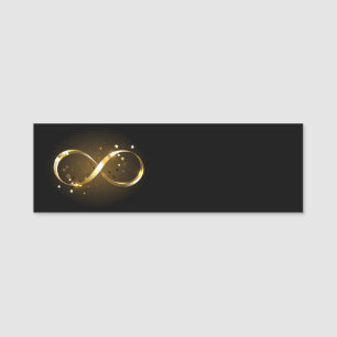 Golden Infinity Symbol Namensschild