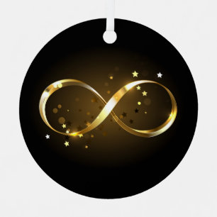 Golden Infinity Symbol Ornament Aus Metall