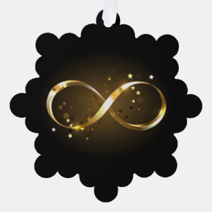 Golden Infinity Symbol Ornament Karte