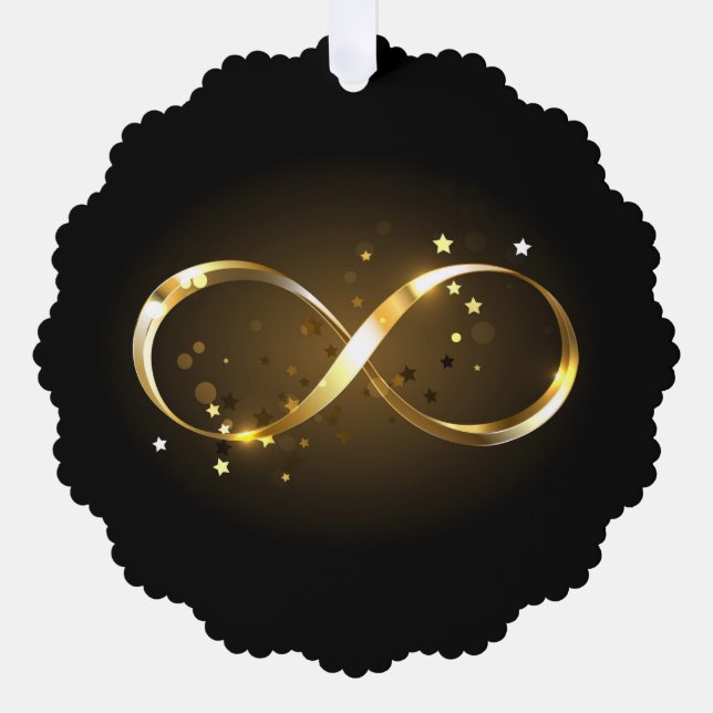 Golden Infinity Symbol Ornament Karte (Vorderseite)