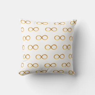 Golden Infinity Symbol Pattern Kissen