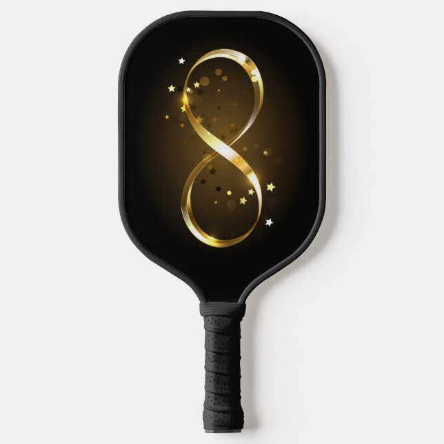 Golden Infinity Symbol Pickleball Schläger (Vorderseite)
