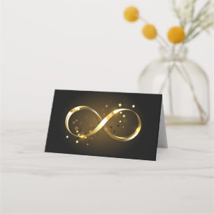 Golden Infinity Symbol Platzkarte