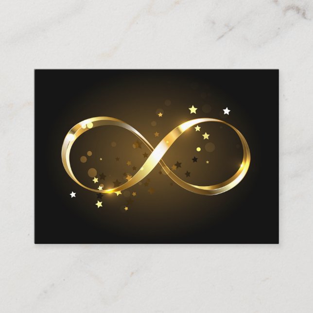 Golden Infinity Symbol Platzkarte (Vorderseite)