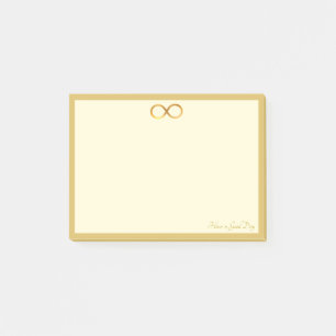 Golden Infinity Symbol Post-it Klebezettel