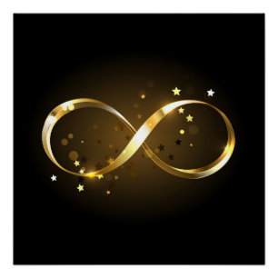 Golden Infinity Symbol Poster