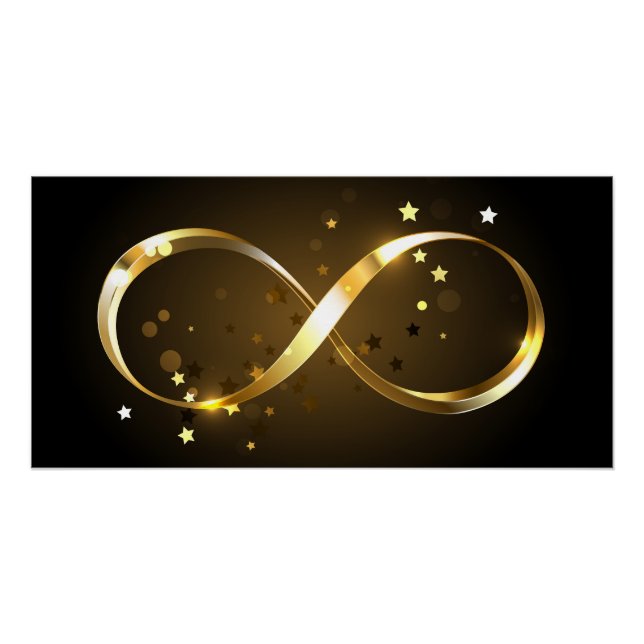 Golden Infinity Symbol Poster (Vorderseite)