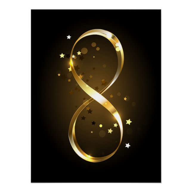 Golden Infinity Symbol Poster (Vorderseite)