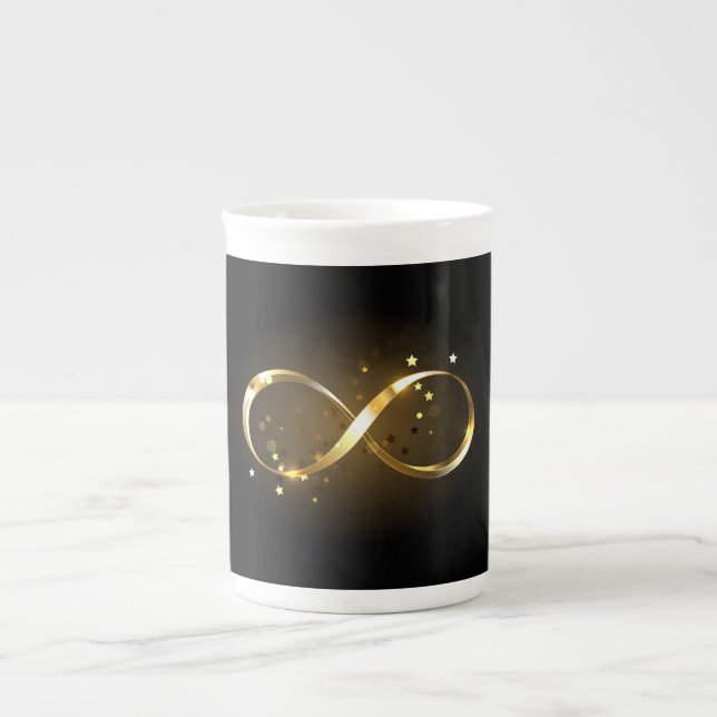 Golden Infinity Symbol Prozellantasse (Vorderseite)