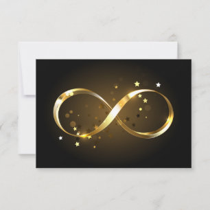 Golden Infinity Symbol RSVP Karte