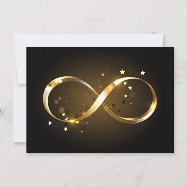 Golden Infinity Symbol Save The Date (Vorderseite)