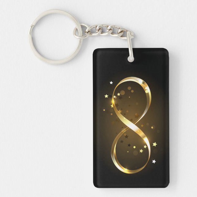 Golden Infinity Symbol Schlüsselanhänger (Vorderseite)