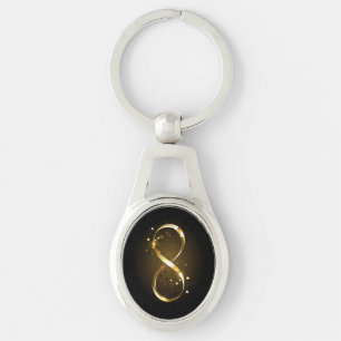Golden Infinity Symbol Schlüsselanhänger
