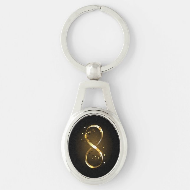 Golden Infinity Symbol Schlüsselanhänger (Vorderseite)