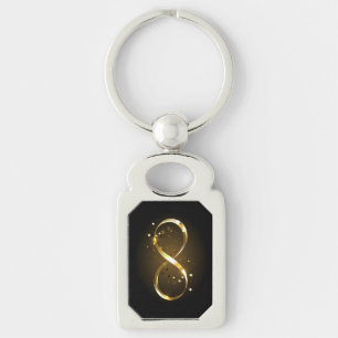 Golden Infinity Symbol Schlüsselanhänger