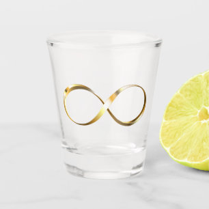 Golden Infinity Symbol Schnapsglas