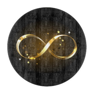 Golden Infinity Symbol Schneidebrett