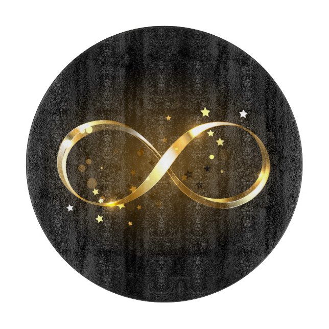 Golden Infinity Symbol Schneidebrett (Vorderseite)