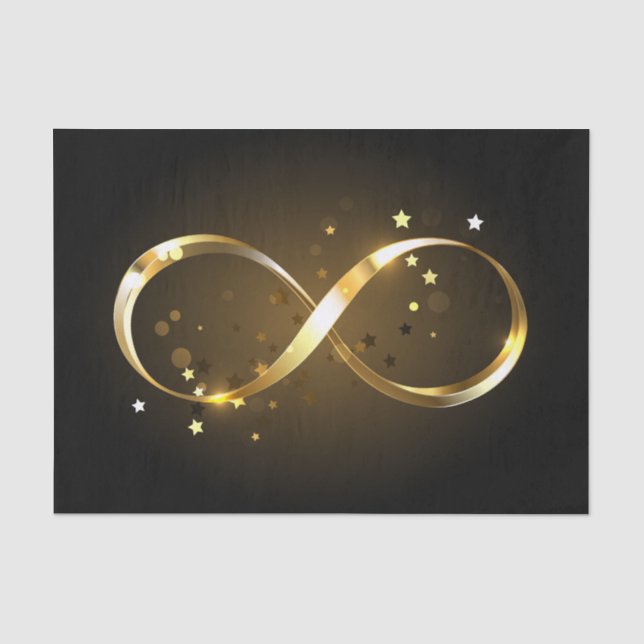 Golden Infinity Symbol Seidenpapier (Vorderseite)