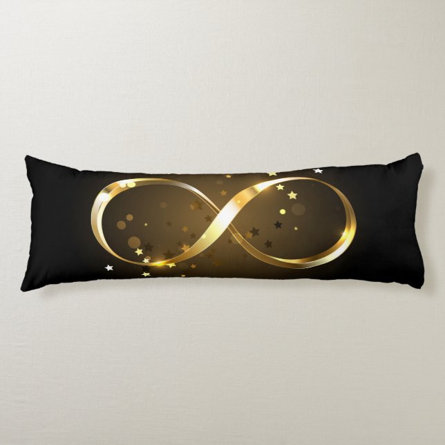 Golden Infinity Symbol Seitenschläferkissen (Vorderseite)