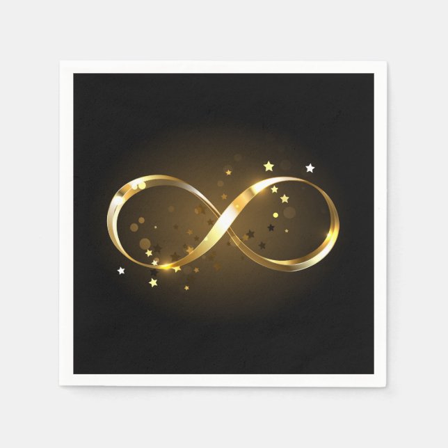 Golden Infinity Symbol Serviette (Vorderseite)