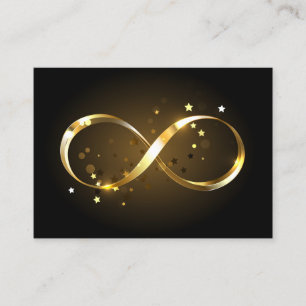 Golden Infinity Symbol Telefonnummerkarte
