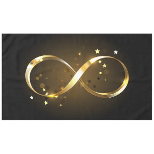 Golden Infinity Symbol Tischdecke