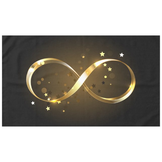 Golden Infinity Symbol Tischdecke (Vorderseite (Horizontal))