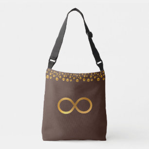 Golden Infinity Symbol Tragetaschen Mit Langen Trägern