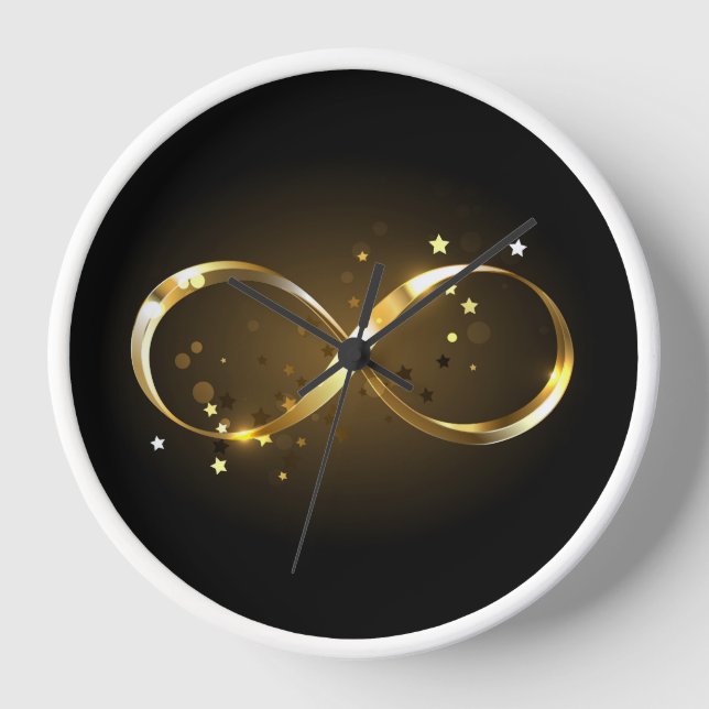 Golden Infinity Symbol Uhr (Vorderseite)