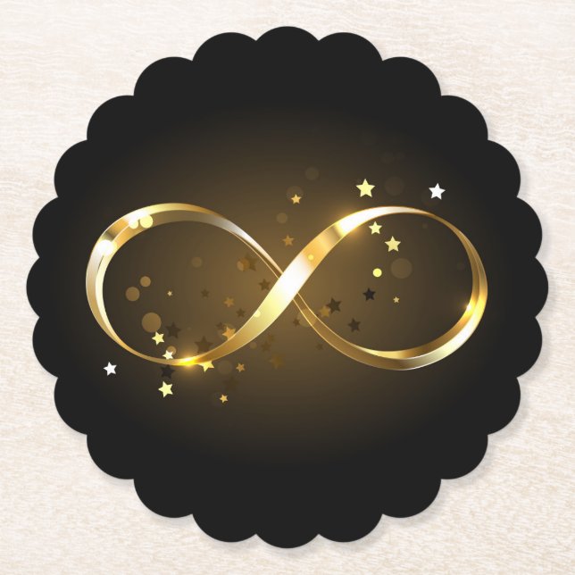 Golden Infinity Symbol Untersetzer (Vorderseite)