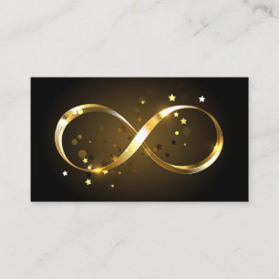 Golden Infinity Symbol Visitenkarte