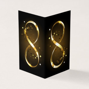Golden Infinity Symbol Visitenkarten