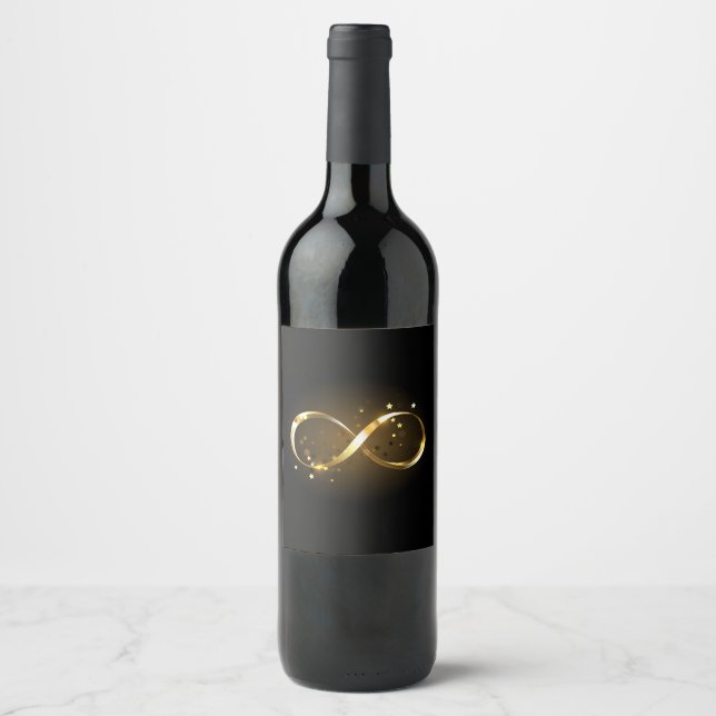 Golden Infinity Symbol Weinetikett (Vorderseite)
