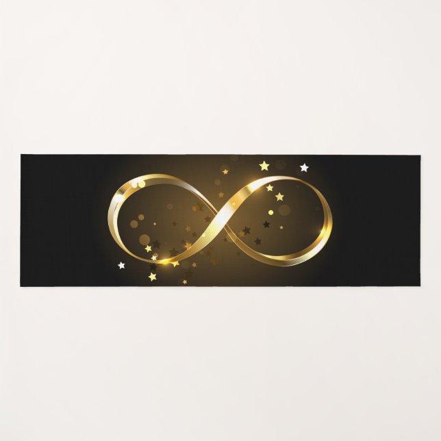 Golden Infinity Symbol Yogamatte (Vorderseite (Horizontal))