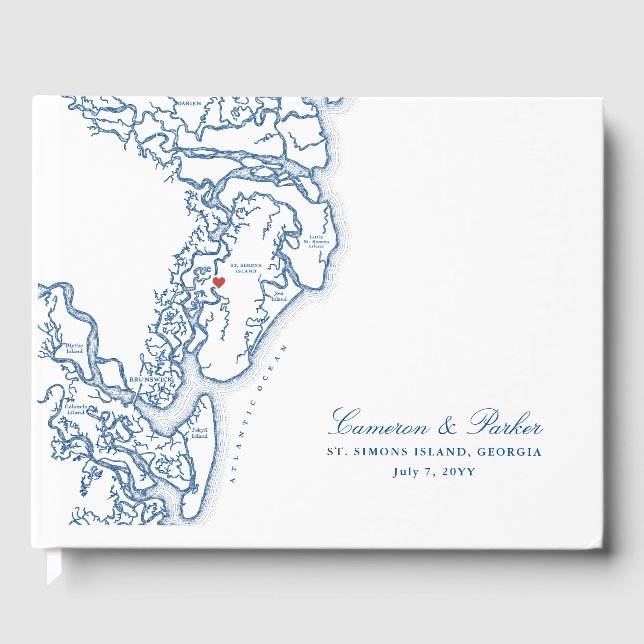 Golden Isles of Georgia Karte Gästebuch (Vorderseite)